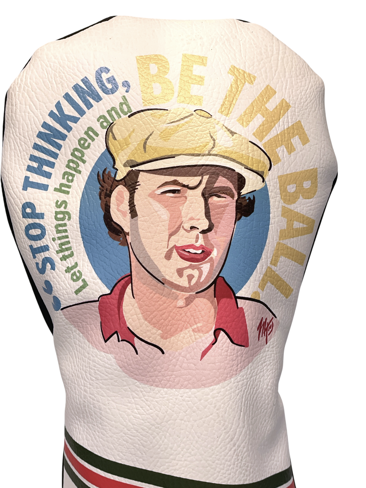 "Be the ball" Caddy Shack Themed Sublimation Print Faux Leather Golf Cover